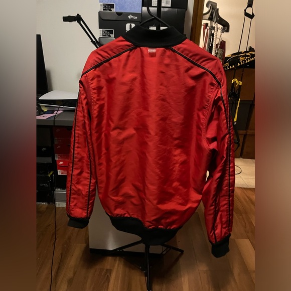 True Religion Embroidered Snake Design Reversible Bomber Jacket - Picture 12 of 15